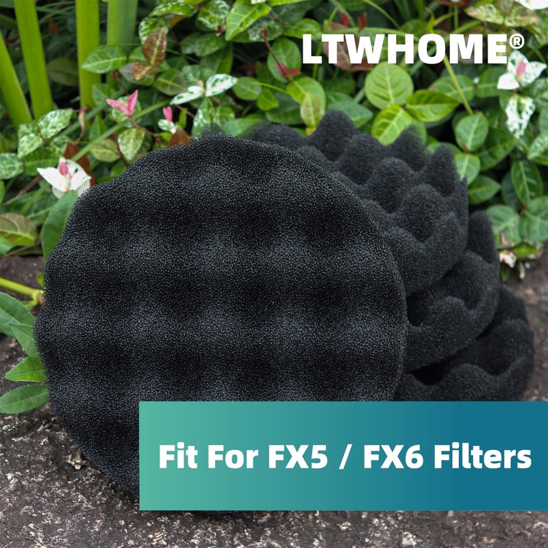 LTWHOME Bio-Foam Filter Pads Fit for Fluval FX5 / FX6 Filters (Pack of 6) - Image 2